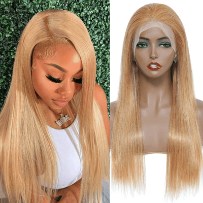 DRESSMAKER 13x4 Straight Lace Front Human Hair Wig Virgin Hair HD Lace (#27) DRESSMAKER HAIR OFFICIAL STORE