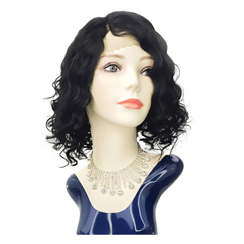 DRESSMAKER Lace Part Wig Short Bob Curly Human Hair Wigs Natural Color(Mia Max) DRESSMAKER HAIR OFFICIAL STORE