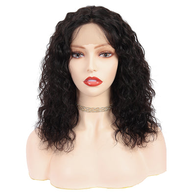 DRESSMAKER Lace Part Wig Short Bob Curly Human Hair Wigs Natural Color(Lydia) DRESSMAKER HAIR OFFICIAL STORE