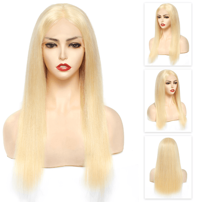 DRESSMAKER Blonde Straight T Part HD Lace Human Hair Wig Pre Plucked Virgin Hair Wig DRESSMAKER HAIR OFFICIAL STORE