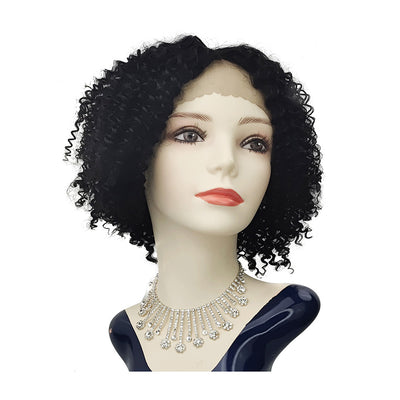 DRESSMAKER Lace Part Wig Short Bob Curly Human Hair Wigs Natural Color(Sarah Max) DRESSMAKER HAIR OFFICIAL STORE