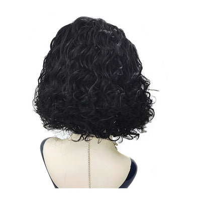 DRESSMAKER Lace Part Wig Short Bob Curly Human Hair Wigs Natural Color(Mia Max) DRESSMAKER HAIR OFFICIAL STORE