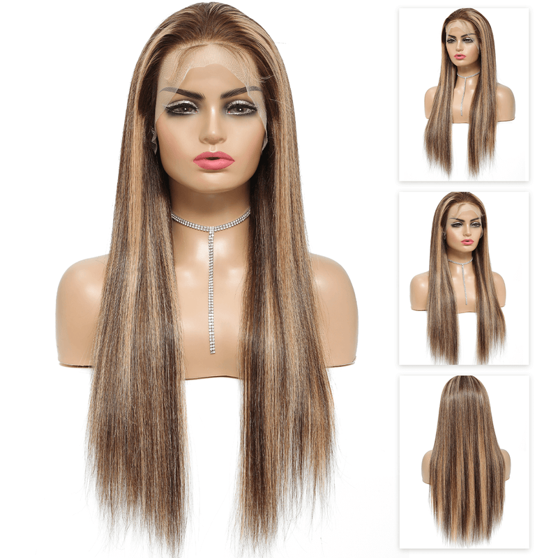 DRESSMAKER 13x4 Straight Ombre Honey Blonde Lace Front Wig HD Lace Human Hair Wig DRESSMAKER HAIR OFFICIAL STORE