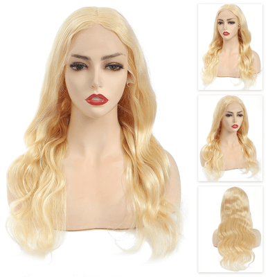 DRESSMAKER Blonde Body Wave HD Lace 130% Density T Part Human Hair Lace Wig DRESSMAKER HAIR OFFICIAL STORE