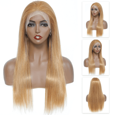 DRESSMAKER 13x4 Straight Lace Front Human Hair Wig Virgin Hair HD Lace (#27) DRESSMAKER HAIR OFFICIAL STORE