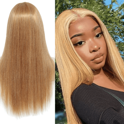 DRESSMAKER 13x4 Straight Lace Front Human Hair Wig Virgin Hair HD Lace (#27) DRESSMAKER HAIR OFFICIAL STORE