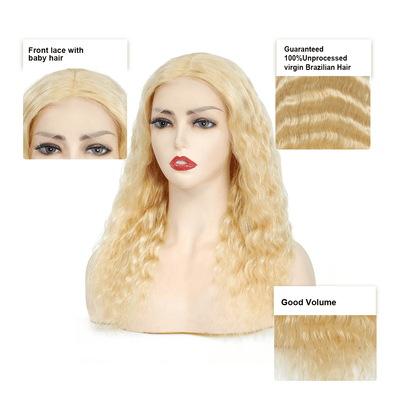 DRESSMAKER Hand Tied HD Lace Wig Blonde Loose Deep T Part Human Hair Wig DRESSMAKER HAIR OFFICIAL STORE