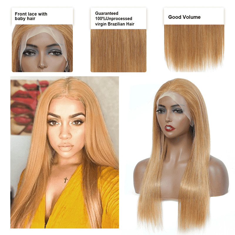 DRESSMAKER 13x4 Straight Lace Front Human Hair Wig Virgin Hair HD Lace (