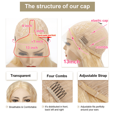 DRESSMAKER Blonde Body Wave HD Lace 130% Density T Part Human Hair Lace Wig DRESSMAKER HAIR OFFICIAL STORE