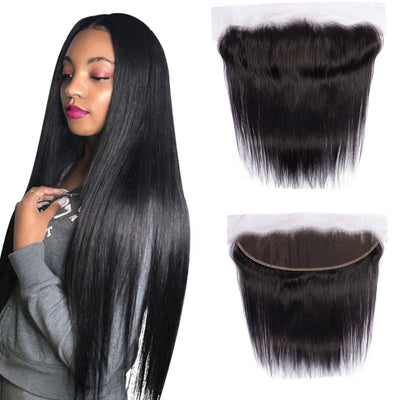 DRESSMAKER Straight 13x4 Hand Tied Human Hair Lace Closure Natural Color DRESSMAKER HAIR OFFICIAL STORE