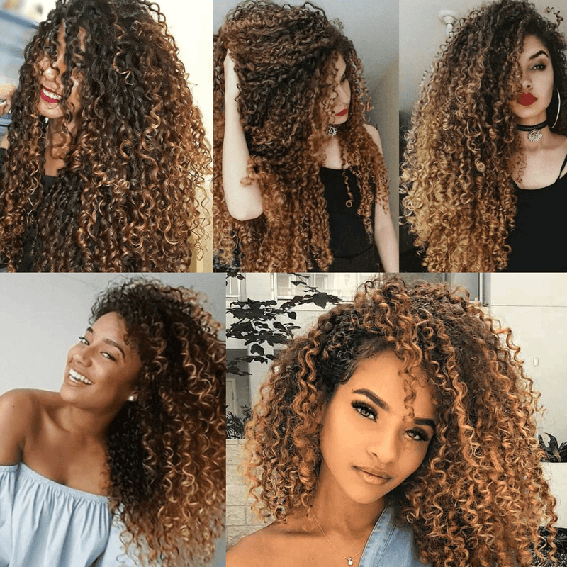 DRESSMAKER 13x4 Deep Wave Lace Front Wigs HD Lace 100% Unprocessed Human Hair Wig (T1B/27) DRESSMAKER HAIR OFFICIAL STORE