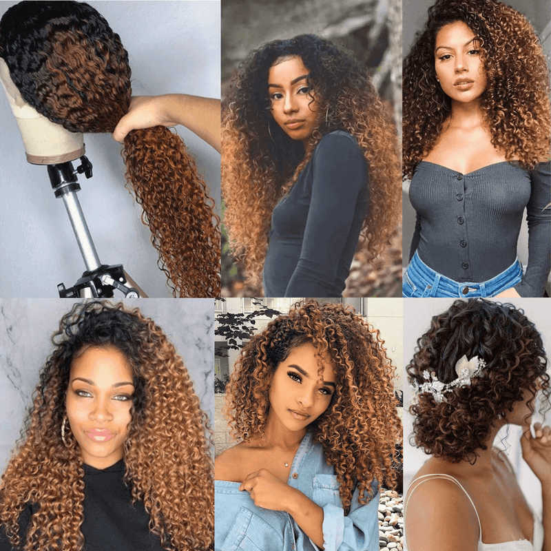 DRESSMAKER 13x4 Deep Wave Lace Front Human Hair Wig HD Lace 100% Brazilian Human Hair (T1B/30) DRESSMAKER HAIR OFFICIAL STORE