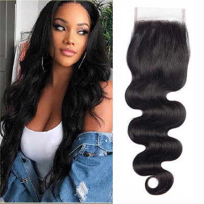 DRESSMAKER Body Wave Hand Tied 4x4 Human Hair Lace Closure Natural Color DRESSMAKER HAIR OFFICIAL STORE