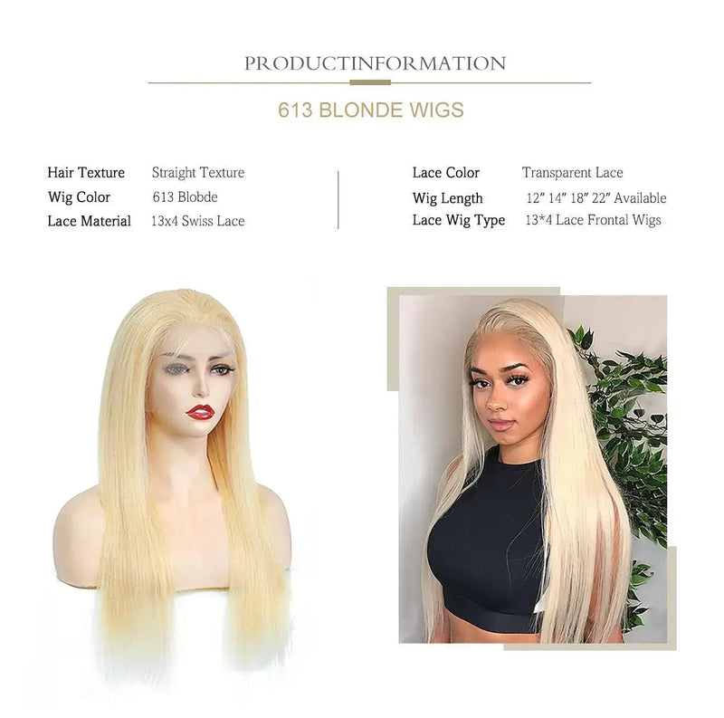 DRESSMAKER 13x4 Blonde Straight Lace Frontal Wig Hand Tied HD Lace Human Hair Wig DRESSMAKER HAIR OFFICIAL STORE