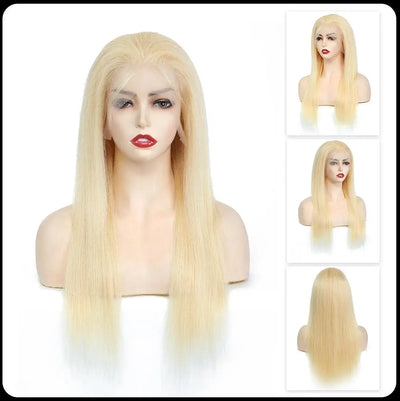 DRESSMAKER 13x4 Blonde Straight Lace Frontal Wig Hand Tied HD Lace Human Hair Wig DRESSMAKER HAIR OFFICIAL STORE