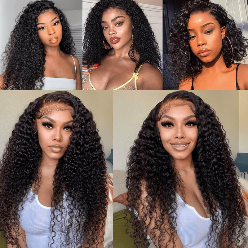 DRESSMAKER 13x4 HD Lace Jerry Curl Lace Front Human Hair Wig Natural Color DRESSMAKER HAIR OFFICIAL STORE