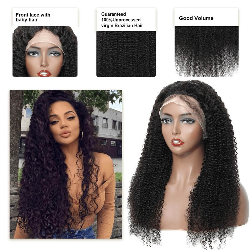 DRESSMAKER 13x4 HD Lace Jerry Curl Lace Front Human Hair Wig Natural Color DRESSMAKER HAIR OFFICIAL STORE