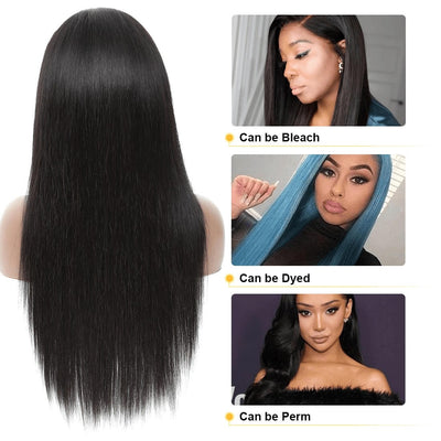 DRESSMAKER 13x4 Straight Lace Front Human Hair Wig HD Lace Natural Color DRESSMAKER HAIR OFFICIAL STORE