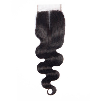 DRESSMAKER Body Wave Hand Tied 4x4 Human Hair Lace Closure Natural Color DRESSMAKER HAIR OFFICIAL STORE