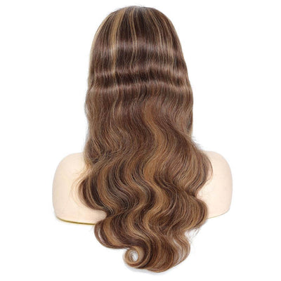 DRESSMAKER 13x4 Ombre Honey Blond Body Wave Lace Front Wig Highlight Lace Human Hair Wig DRESSMAKER HAIR OFFICIAL STORE