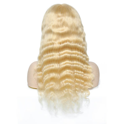 DRESSMAKER Hand Tied HD Lace Wig Blonde Loose Deep T Part Human Hair Wig DRESSMAKER HAIR OFFICIAL STORE