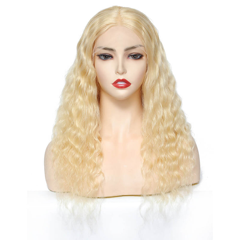 DRESSMAKER Hand Tied HD Lace Wig Blonde Loose Deep T Part Human Hair Wig DRESSMAKER HAIR OFFICIAL STORE