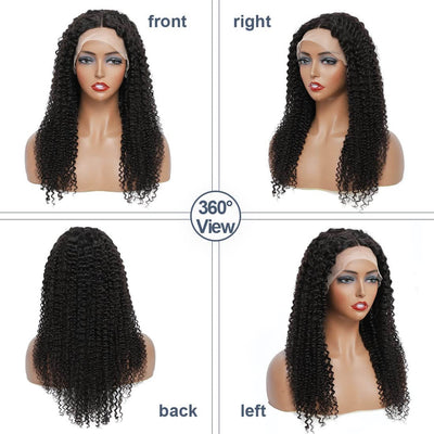 DRESSMAKER Deep Wave T-Part Human Hair Wig HD Lace Pre Plucked Middle Part Wig Natural Color DRESSMAKER HAIR OFFICIAL STORE