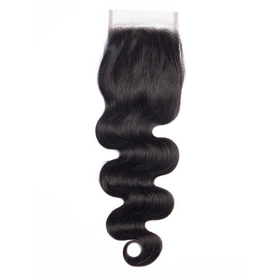 DRESSMAKER Body Wave Hand Tied 4x4 Human Hair Lace Closure Natural Color DRESSMAKER HAIR OFFICIAL STORE