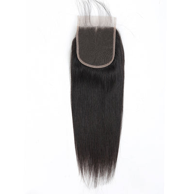 DRESSMAKER Straight 4x4 Hand Tied Human Hair Lace Closure Natural Color DRESSMAKER HAIR OFFICIAL STORE