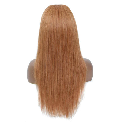 DRESSMAKER 13x4 Long Straight Lace Front Wig HD Lace Brown Human Hair Wig(#30) DRESSMAKER HAIR OFFICIAL STORE